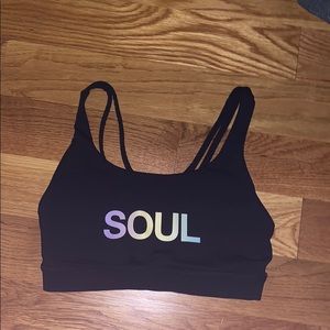 Black lululemon soul sports bra
